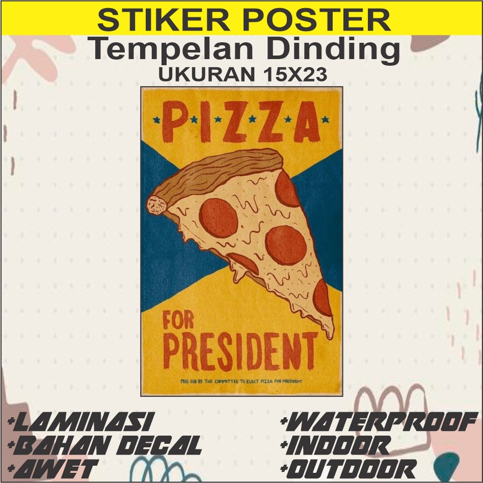 Jual Sticker Poster Retro Vintage Style Tempelan Dinding Ukuran 15x23 ...