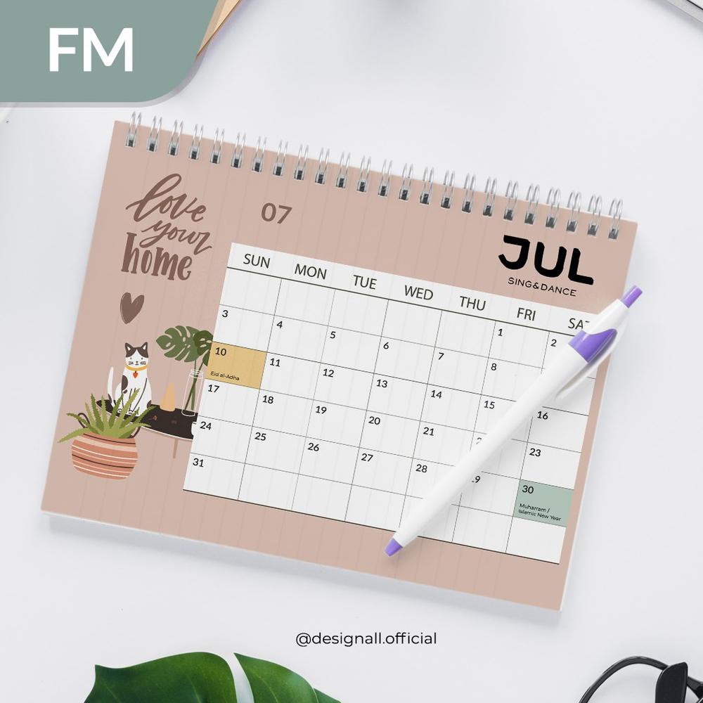 Jual Diskon Designall Kalender Meja / Kalender Duduk Aesthetic Tahun ...