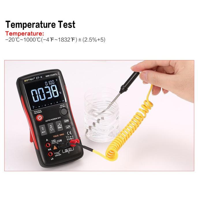 Jual Zotek ZT-X Digital Multimeter Auto True Range RMS AC / DC Volt Amp ...