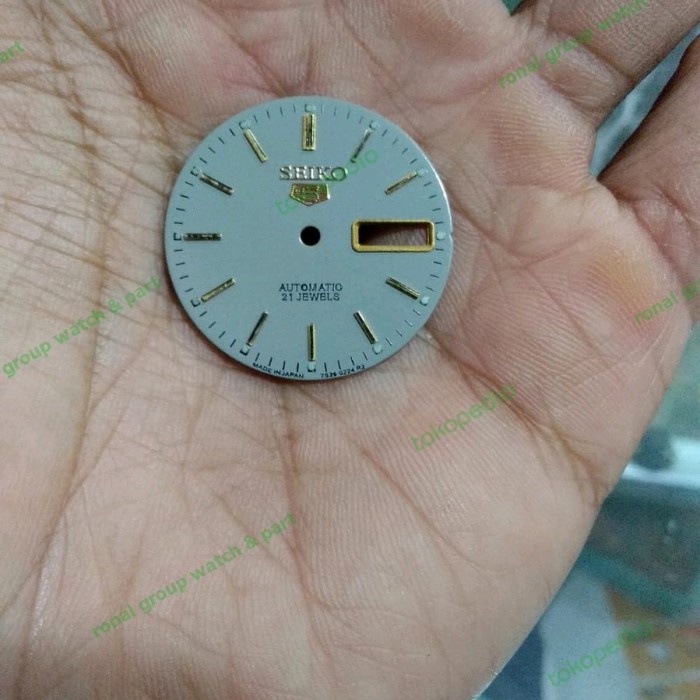 Jual PROMO!!! PLAT DIAL JAM SEIKO 5 AUTOMATIC 7009 7S26 ABU ABU GRADE E ...
