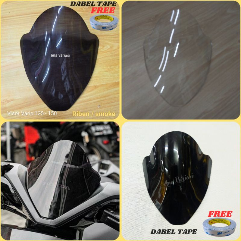 Jual Visor honda vario 125 new visor vario 150 new bening dan smoke