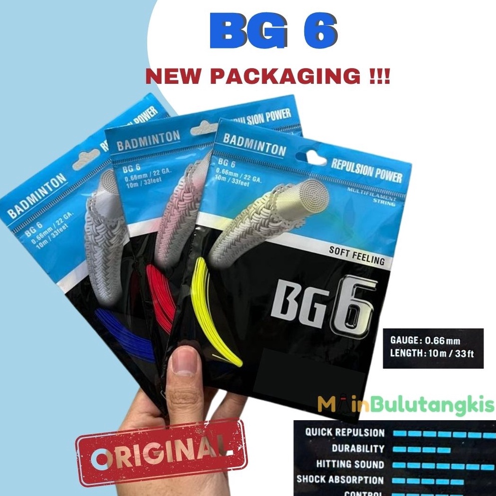Jual HARGA SPESIAL!. Senar Raket Badminton / Senar BG 6 Original (New ...