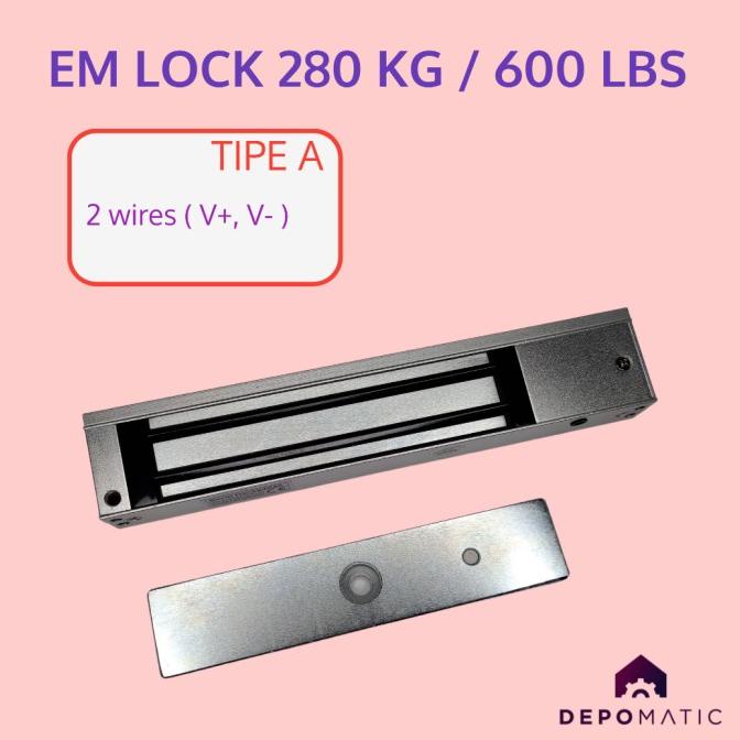 Jual Electromagnetic EM Magnetic Door Lock Mlock 600 Lbs 280 Kg Polos ...