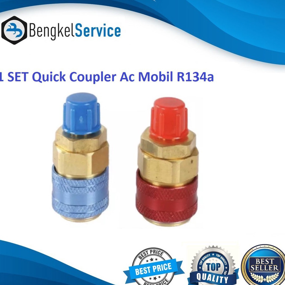 Jual STOK TERBARU!. Quick Coupler Ac Mobil R134a Adapater Nepel Isi Ac ...