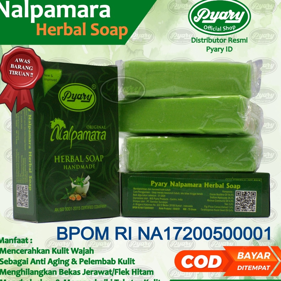 Jual code P5b5A PROMO [BPOM RESMI] Sabun Arab PYARY Nalpamara Soap 100% ...