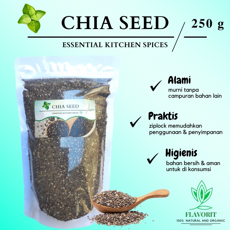 Jual Chia Seed 250gr Biji Chia Seeds Organik Premium Black Chia Seed ...