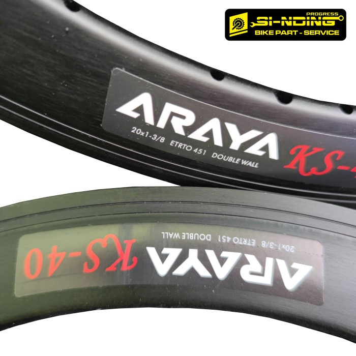 Jual Velg Rims Sepeda Araya 20 1 3/8 Lubang 32 Hole Etrto