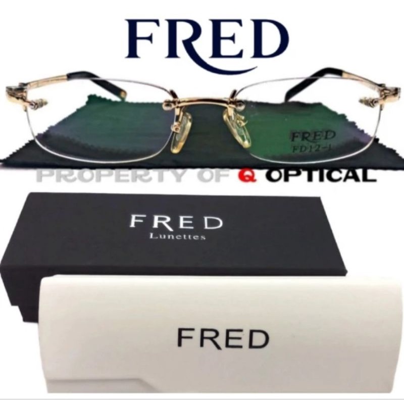 Jual Kacamata Frame Titanium Rimless FRED Optycal F12- Col 01 Elegan ...