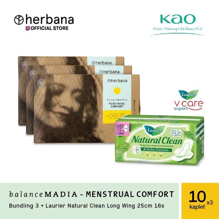 Jual Herbana Balance Madia Menstrual Comfort 10 Kaplet (Bundling 3 pc