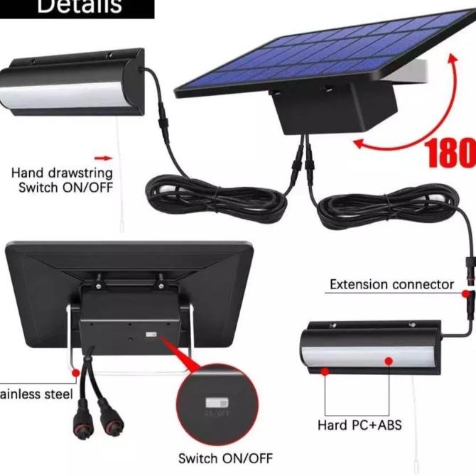 Jual Lampu Taman Solar Cell Panel Tenaga Surya Gantung Dinding Led 2 ...