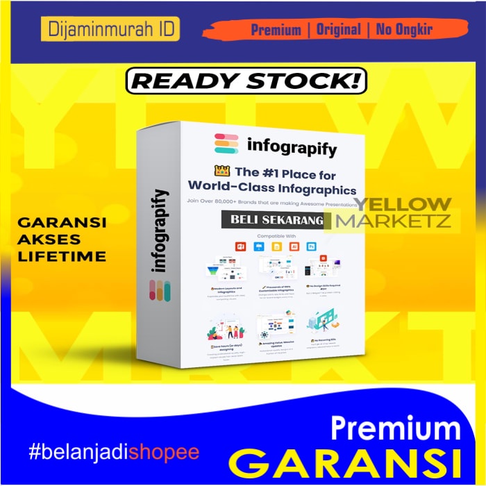 Jual [Lifetime] Infograpify Template Ppt Infografis Premium Powerpoint ...