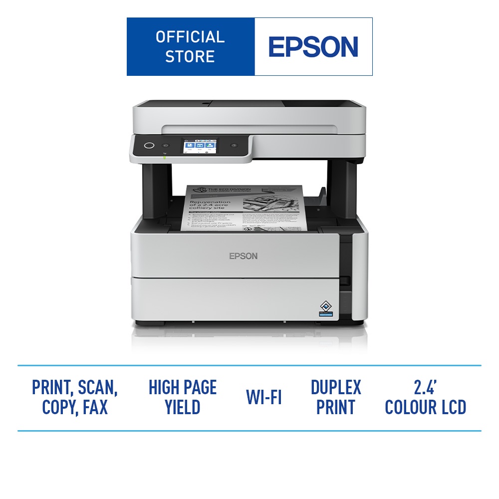 Jual Epson Printer Hitam Putih Monokrom M3170 AllinOne Duplex ADF Ink