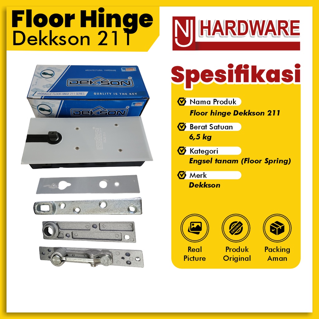 Jual Engsel Tanam Dekson 211 Set Lengkap Floor Hinge Spring Pintu ...