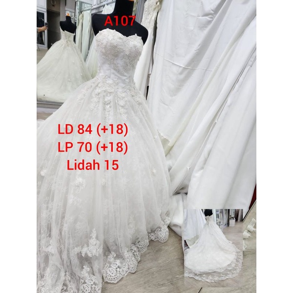 Jual GAUN PENGANTIN / WEDDING GOWN PRELOVED /GAUN PESTA/BRIDE