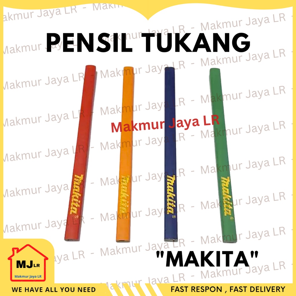 Jual Pensil Tukang Kayu Bangunan Pensil Besar Merek Makita Shopee