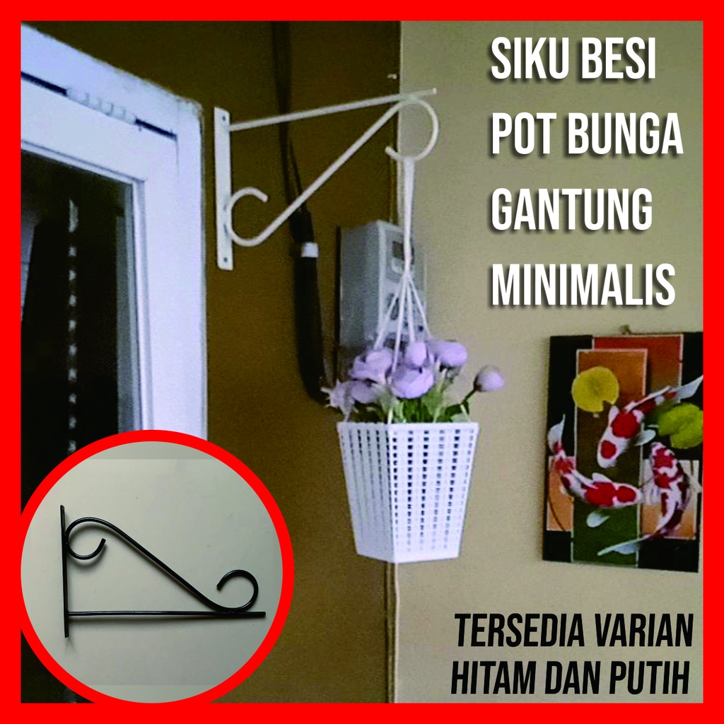 Jual Siku Besi Pot Bunga Hias Minimalis Bracket Besi Bunga Gantung Besi Gantungan Sangkar