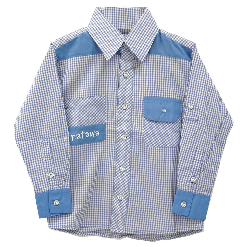 Jual Natawa Kemeja Anak Biru Kotak | Shopee Indonesia