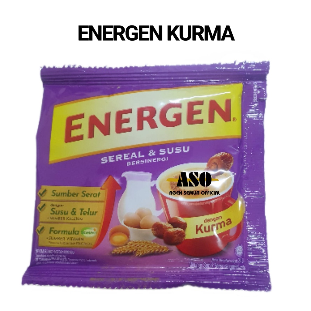 Jual ENERGEN CEREAL KURMA 30 GR KEMASAN BARU PROMO !!! | Shopee Indonesia