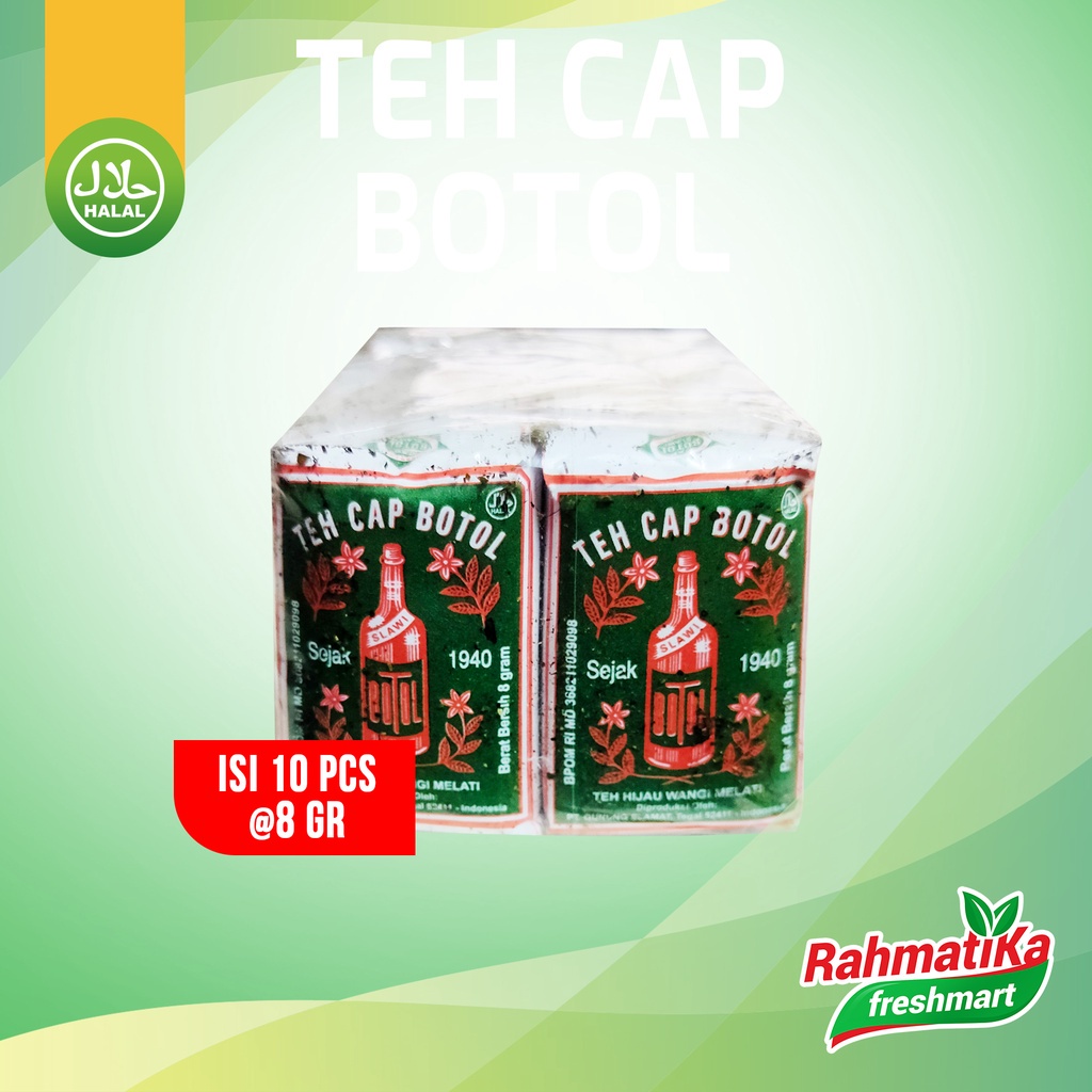 Jual Teh Cap Botol Hijau 8 gram (isi 10 Pcs) | Shopee Indonesia