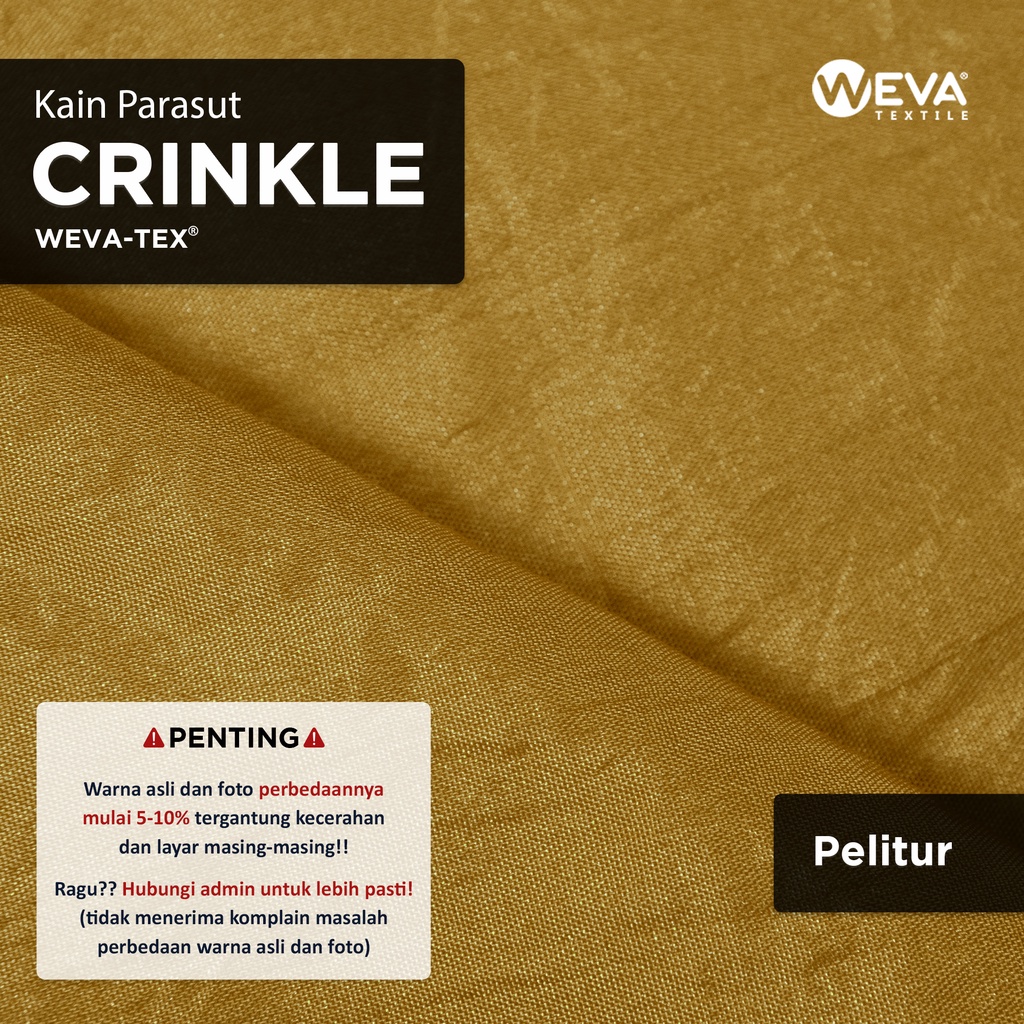 Jual Bahan Kain Parasut Kringkel Kain Crinkle Premium Weva Textile