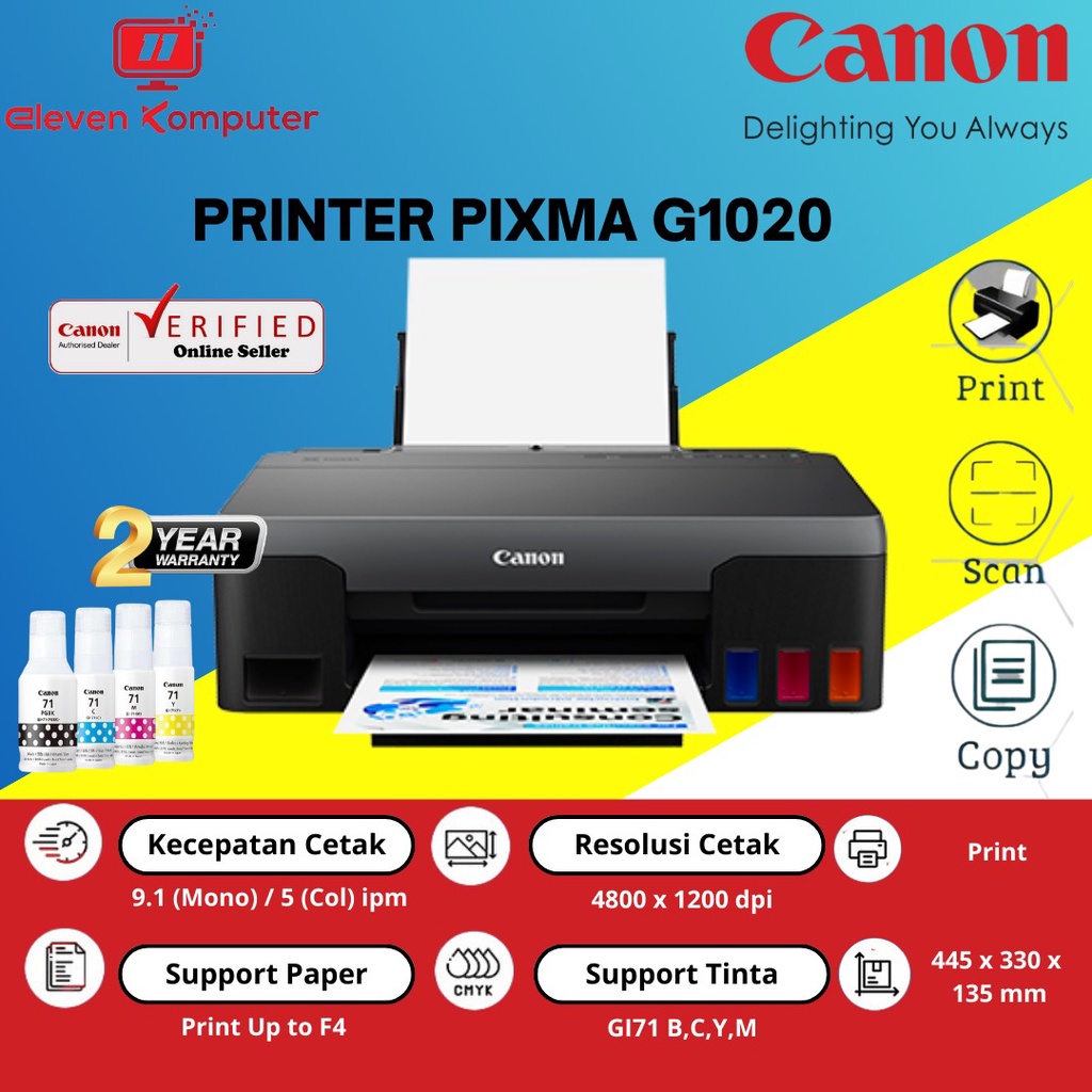 Jual Printer Canon Pixma G1020 Print Only Shopee Indonesia 9603