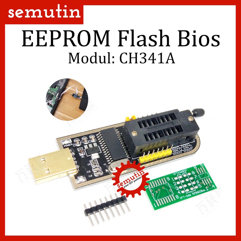 Jual EEPROM Flash Bios CH341A / USB Programmer / Series 24 25 CH341 CH ...