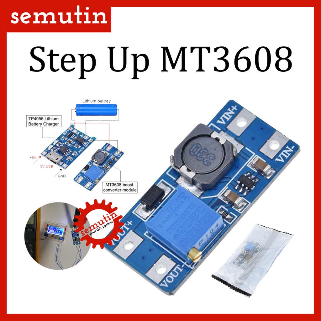 Jual Module Step Up 2A DC-DC MT3608 2-24V / StepUp Booster Adjustable ...