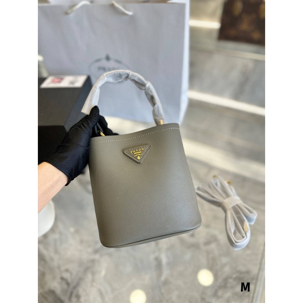 Prada Small buying Panier Leather Tote Bag