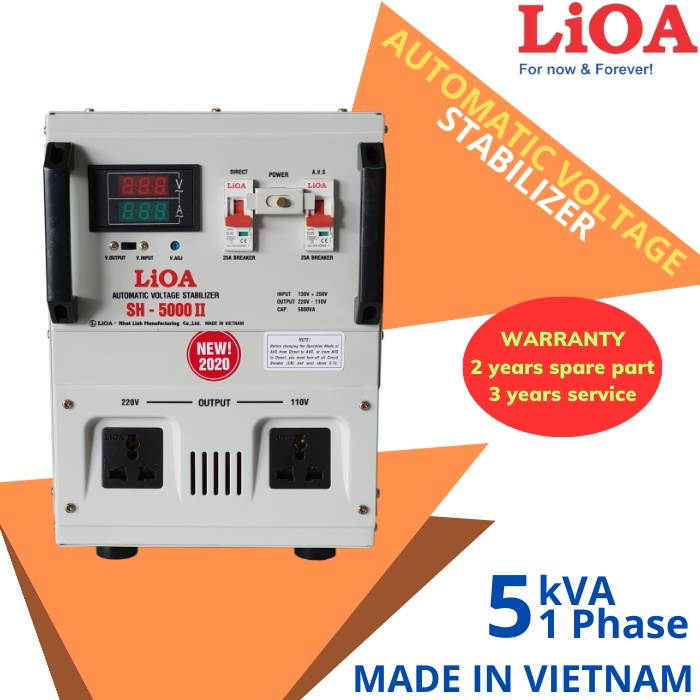 Jual Stabilizer / Stavolt 5 kVA LiOA SH-5000 II, 1 Phase | Shopee Indonesia