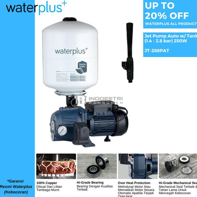 Jual Pompa Air Jet Pump Waterplus Jt Pat Otomatis Dan Original Shopee Indonesia