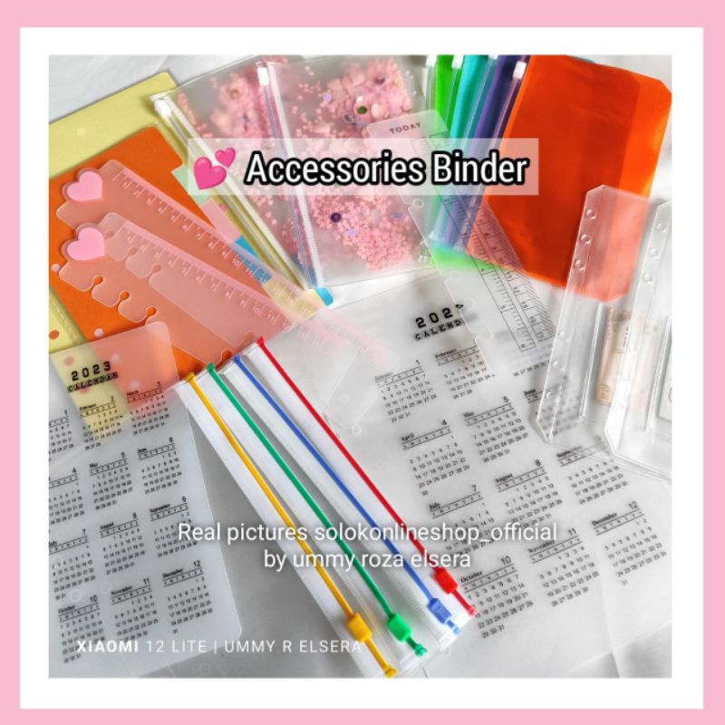 Jual Accessories Binder | Perlengkapan Binder Ziplock Penggaris Binder ...