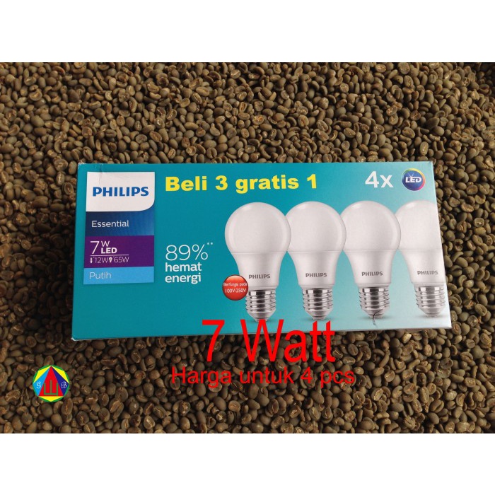 Jual Bolam Paket Lampu Philips Led Essential Putih Multipack Watt