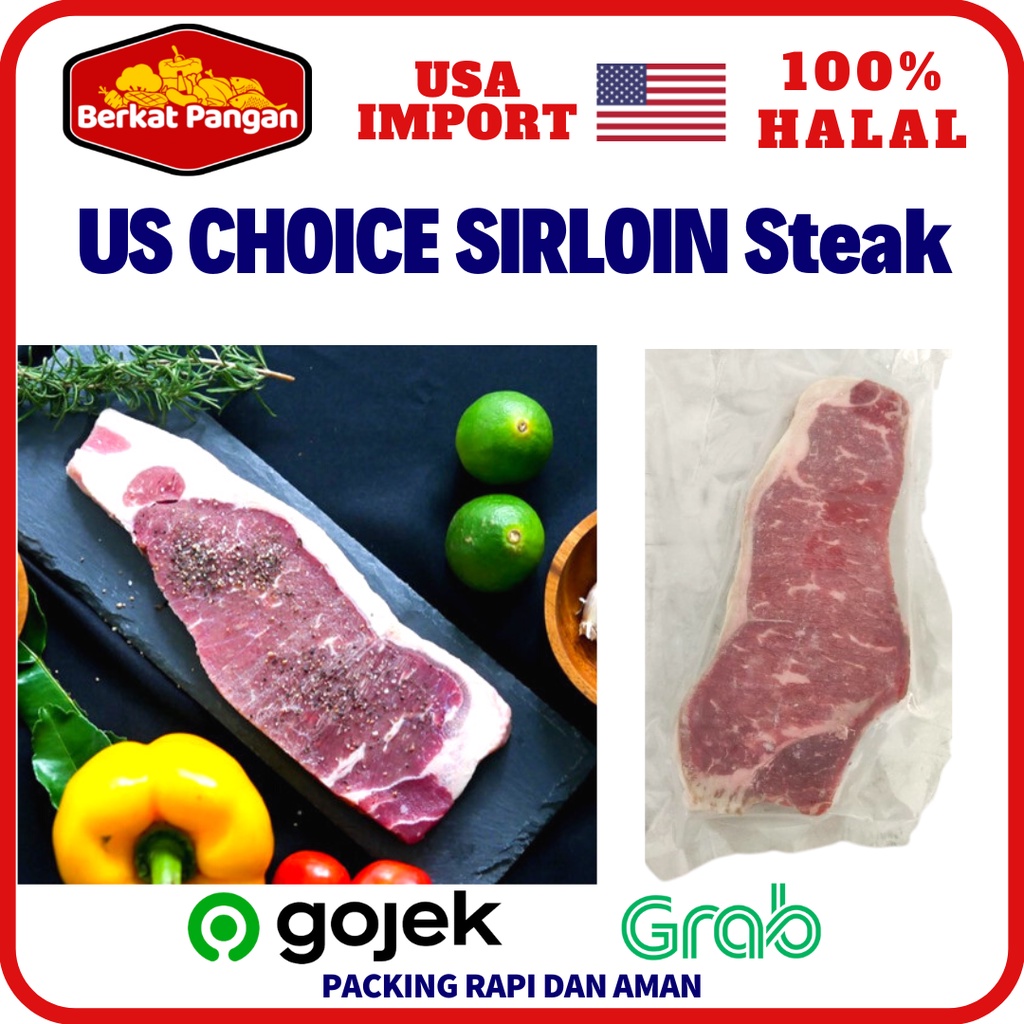 Jual US Choice Sirloin Steak / US Striploin 200gr Shopee Indonesia