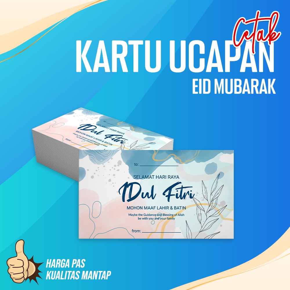 Jual Kartu Ucapan Lebaran Idul Fitri Greeting Card Eid Mubarak Custom Shopee Indonesia