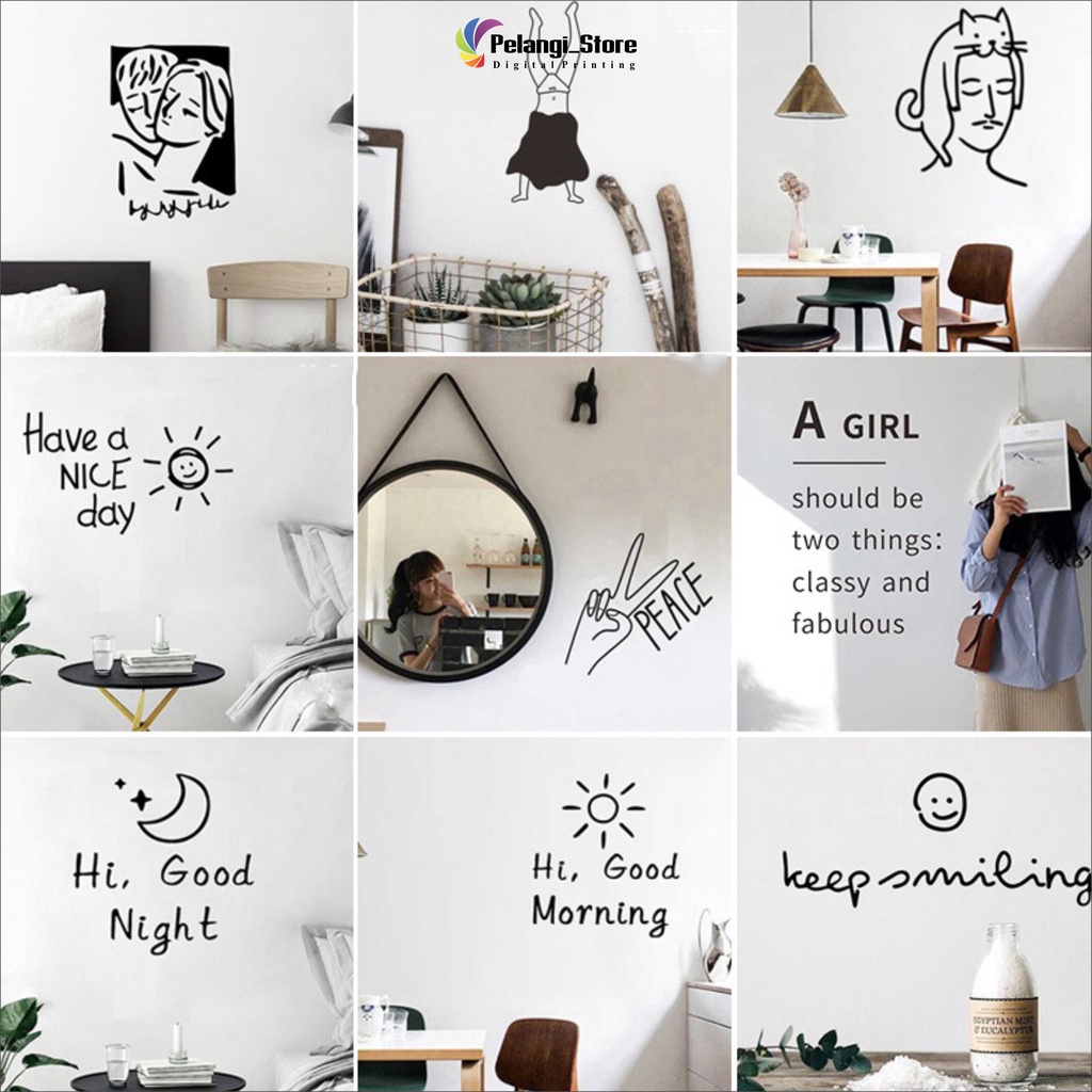 Jual Wall Sticker Kamar Tidur Stiker Dinding Lucu Stiker Cutting