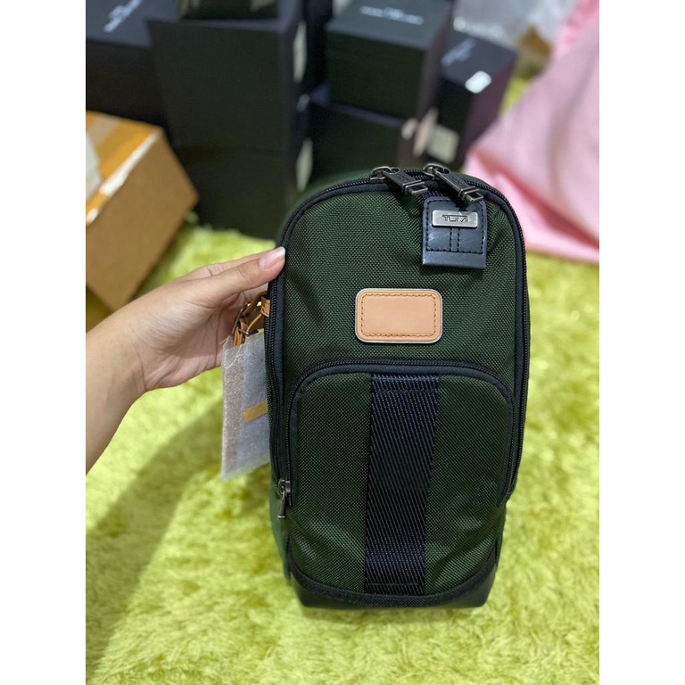 Jual Tumi Fife Slim Sling Bag Green Shopee Indonesia