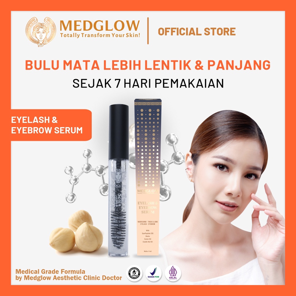 Jual MEDGLOW CLINIC 2 in 1 EYELASH & EYEBROW SERUM Mascara Vitamin