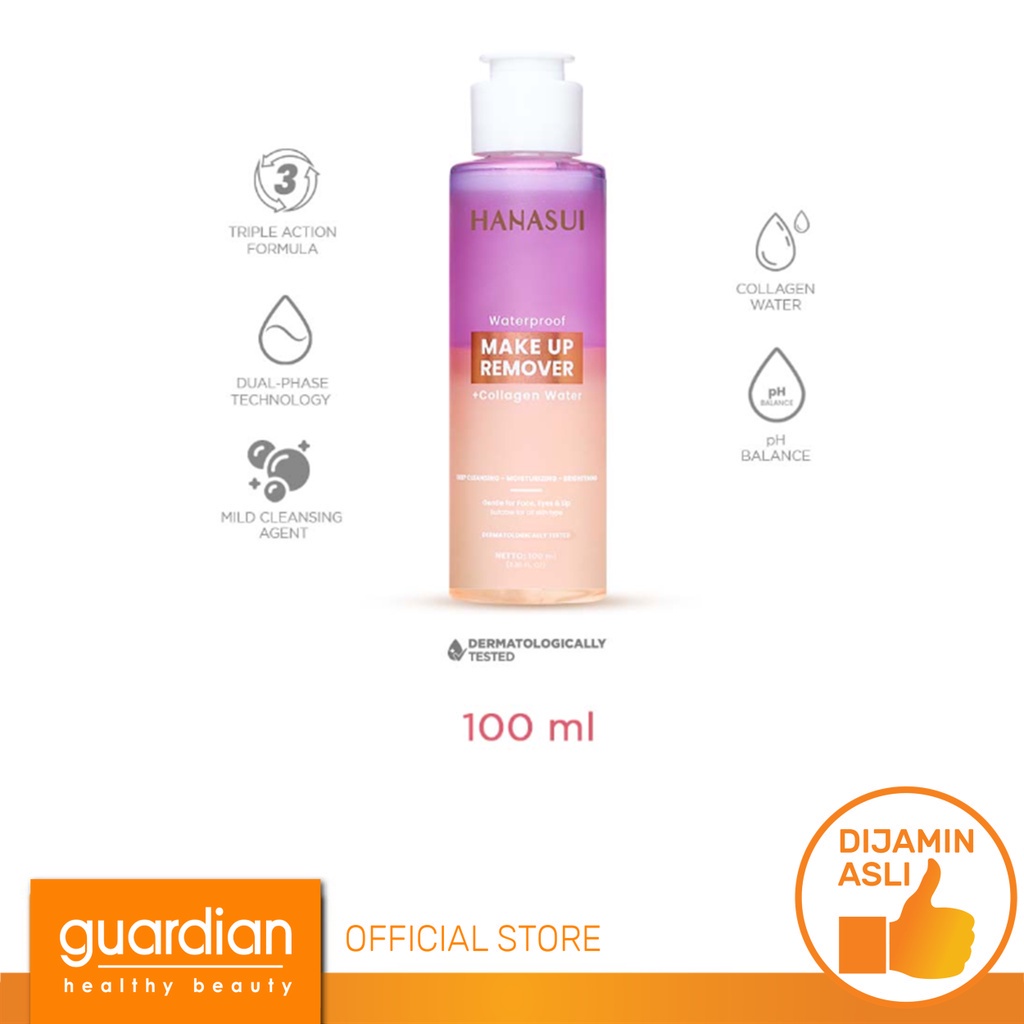 Jual Hanasui Waterproof Make Up Remover Collagen Water 100ml Shopee Indonesia
