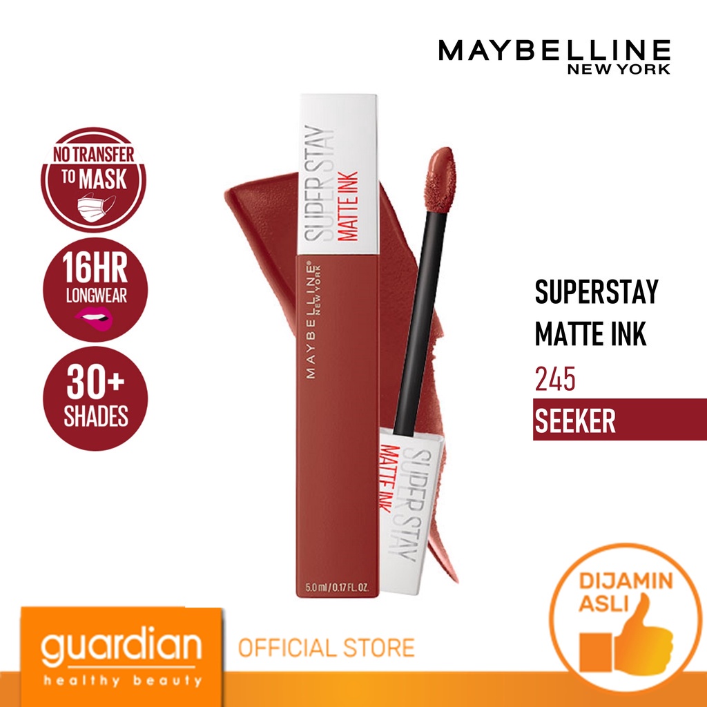 Jual Maybelline Superstay Matte Ink 245 Seeker Liquid Lipstick Waterproof Transferproof