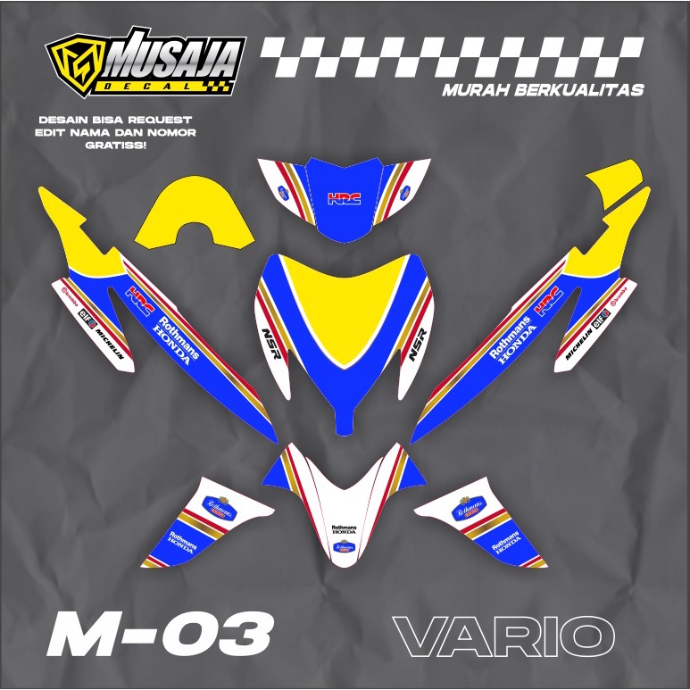 Jual Decal vario 110 cw karbu old motif vintage rothmans fullbody ...