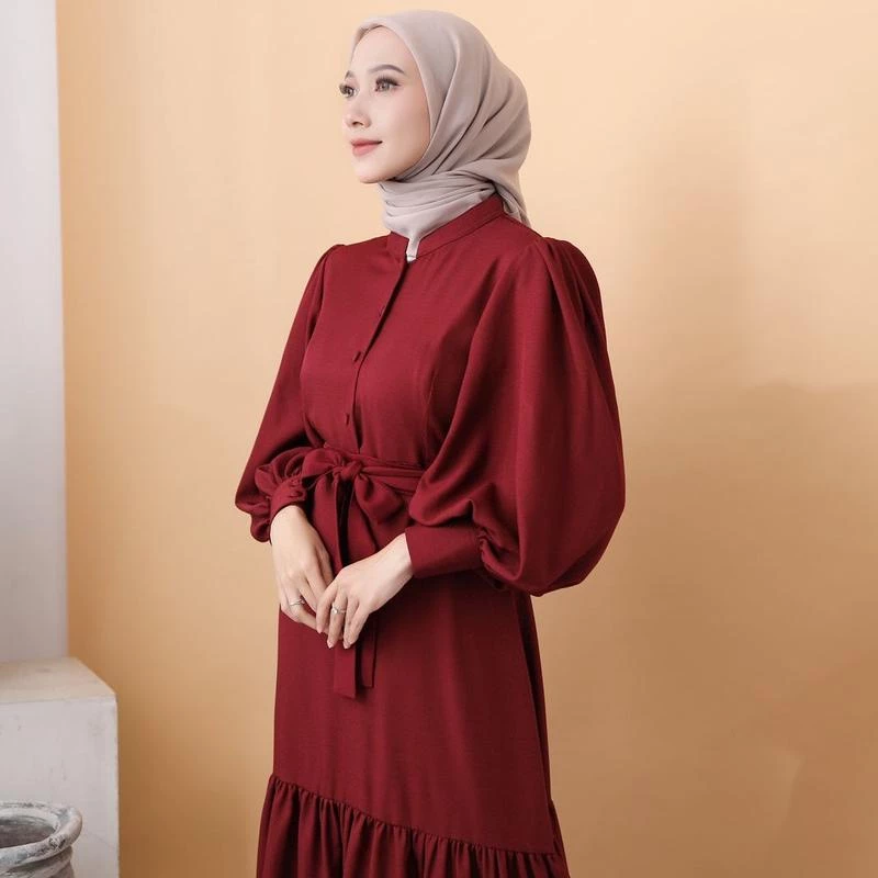 Gamis Clemira Wanita Katun Rayon Premium tampilan depan