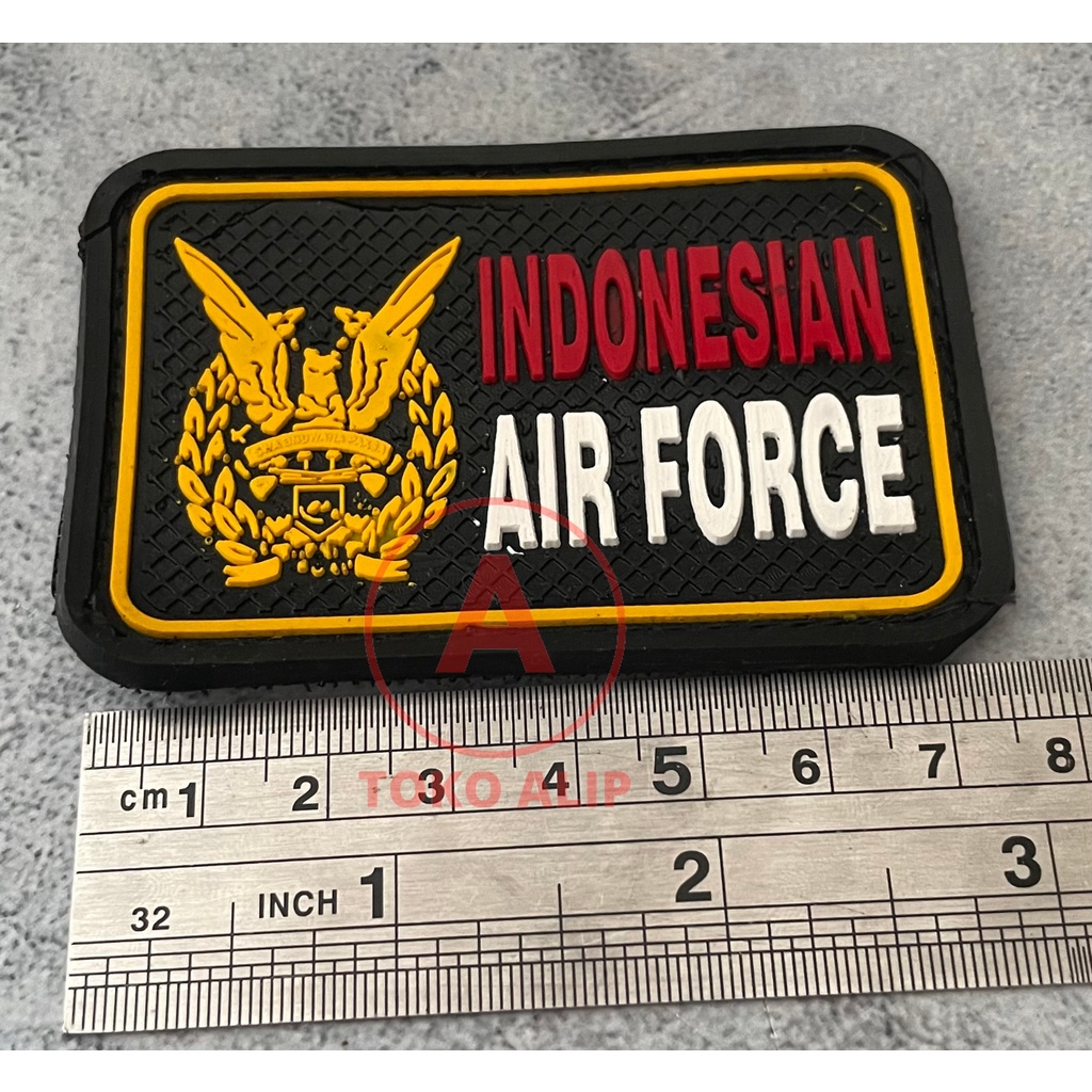 Jual Patch Indonesian Air Force (Kotak) - Patch Velcro TNI AU- Prepetan ...