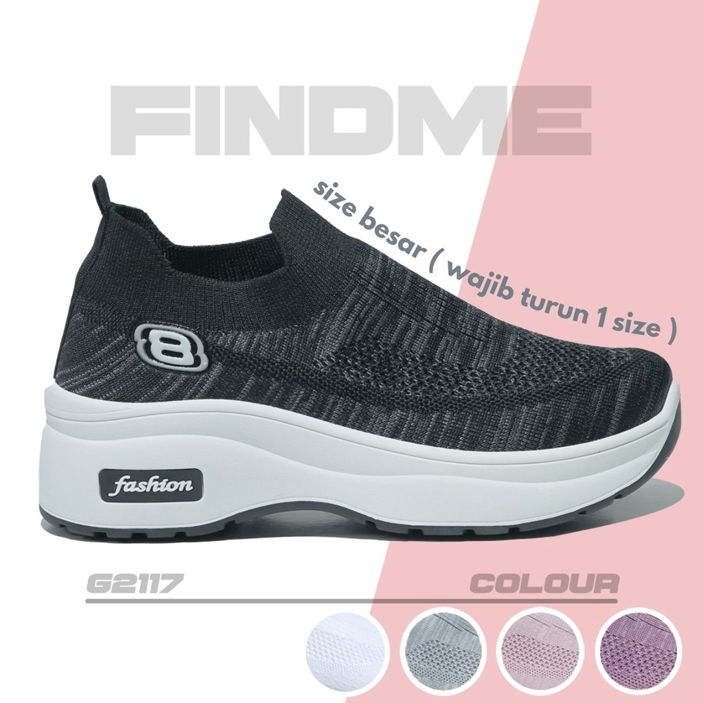 Jual Sepatu Wanita Slip On Flyknit Berkualitas Highsole Daily Bagus