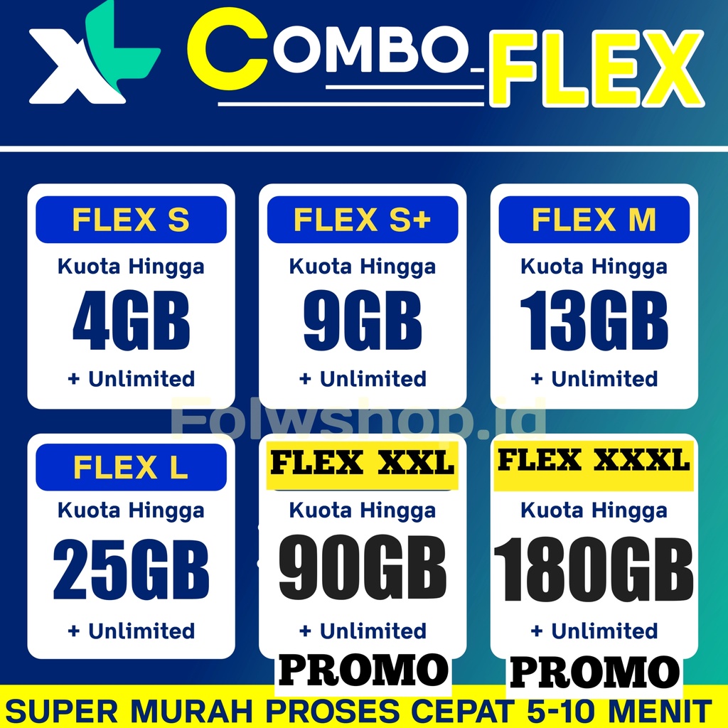 Jual Promo Kuota XL Combo Flex Unlimited/Combo Lite/Combo VIP/Combo ...