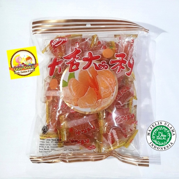 Jual Permen Jelly Jeruk Naraya Orange Jelly Candy 500 Gram Duo Bocil Snack Shopee Indonesia 0789