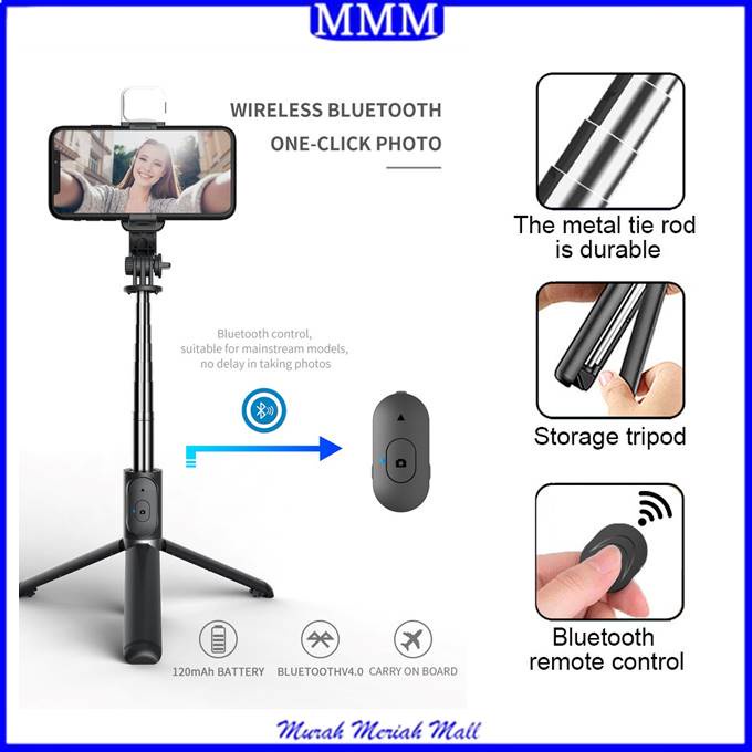 TECELKS - Kit de video para smartphone con luz LED, soporte para