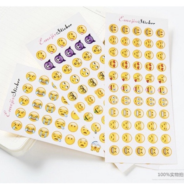 Jual Sticker Emoji Pcs Sticker Bulat Sticker Emoticon Sticker