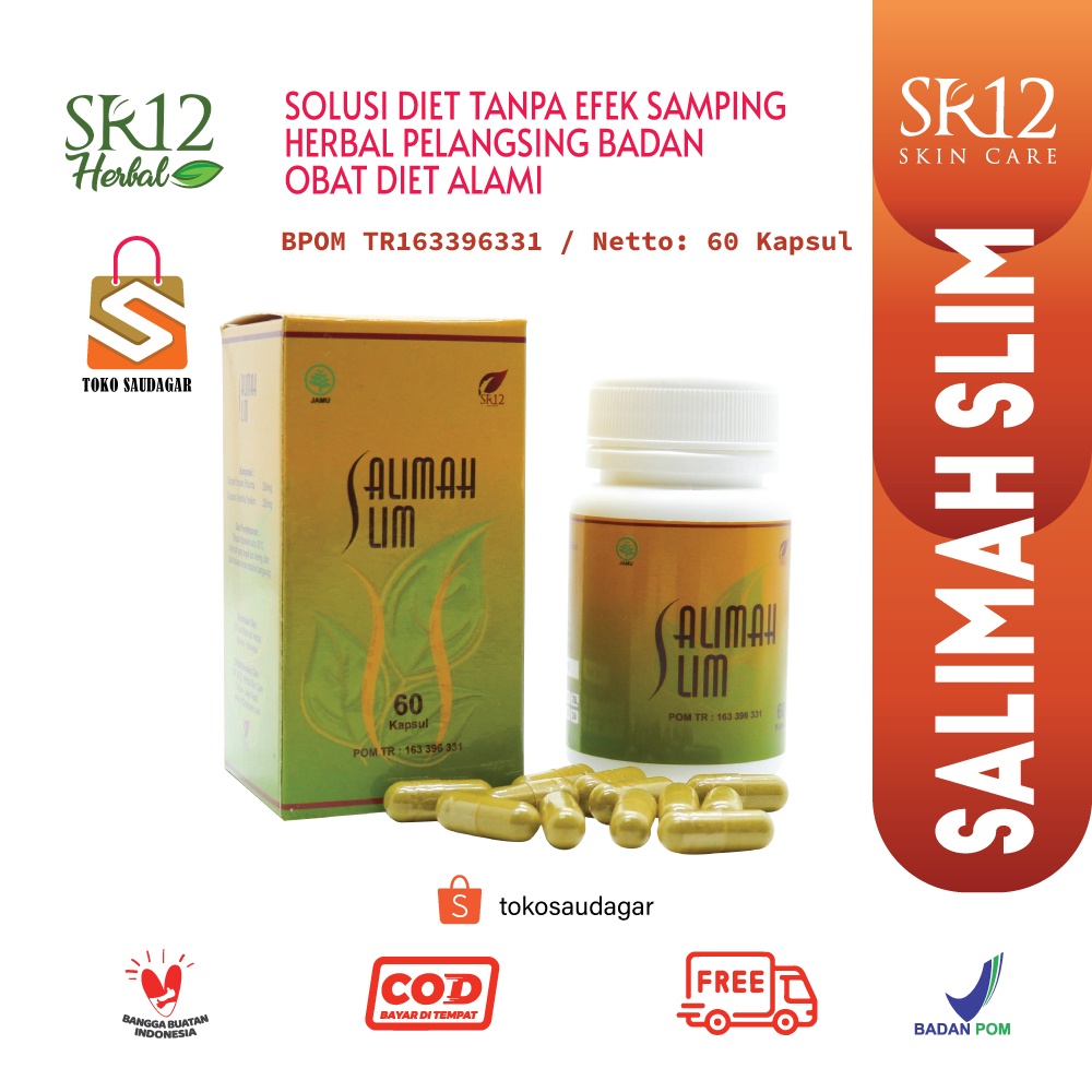 Jual Original Sr12 Salimah Slim Obat Diet Pelangsing Herbal Alami