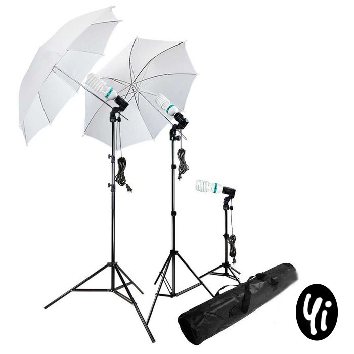 Jual Portrait Foto Studio Lightning Kit Youtube Vlog Set Payung Stand ...