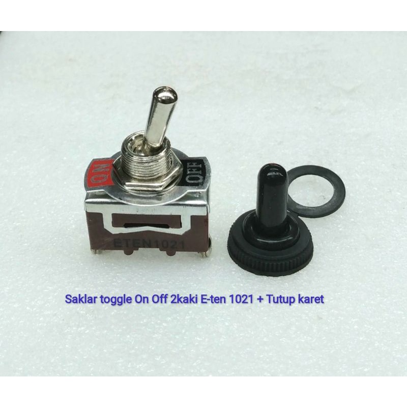Jual Saklar Toggle On Off 2 Kaki E-ten 1021 + Tutup Karet | Shopee ...